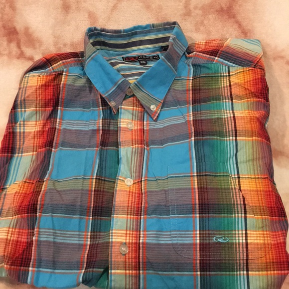 Roper Bright Plaid Country Western Button Up Shirt Long Sleeved Mens 2XL Resale - Picture 16 of 16